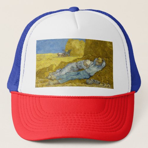 Vincent Van Gogh _ Noon Rest from work  Siesta Trucker Hat