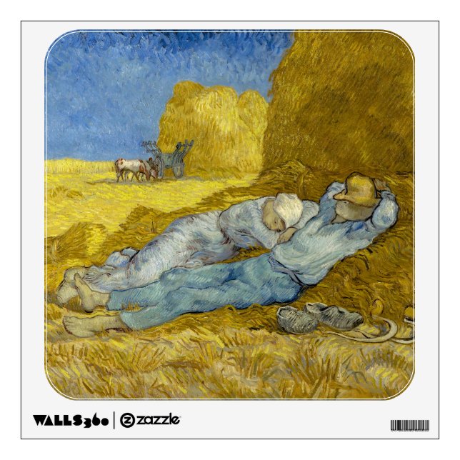 Vincent Van Gogh - Noon, Rest from work / Siesta Wall Decal (Front)