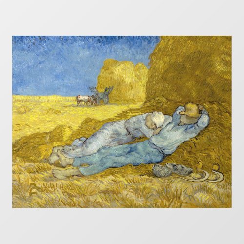 Vincent Van Gogh _ Noon Rest from work  Siesta Window Cling