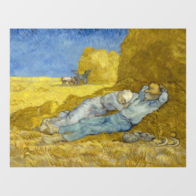 Vincent Van Gogh - Noon, Rest from work / Siesta Window Cling (Sheet)