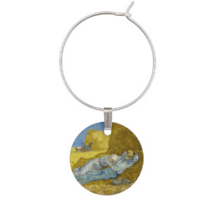 Vincent Van Gogh - Noon, Rest from work / Siesta Wine Charm