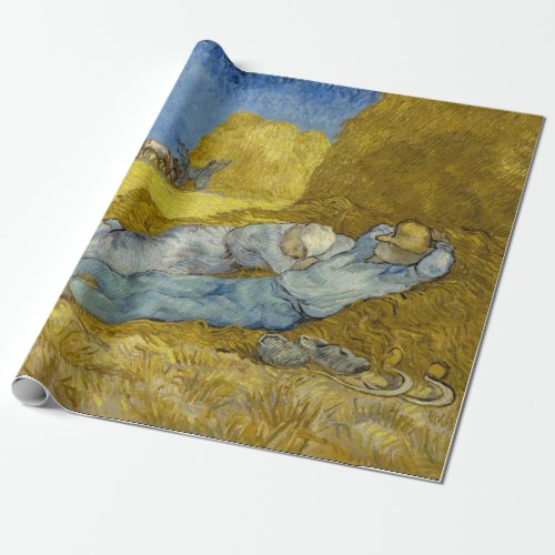 Vincent Van Gogh _ Noon Rest from work  Siesta Wrapping Paper