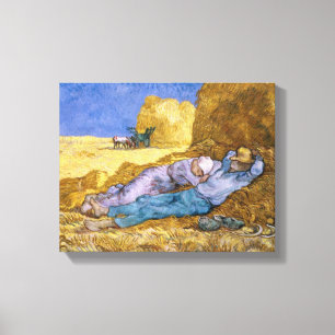 Vincent van Gogh Noon, The Siesta, after Millet Canvas Print