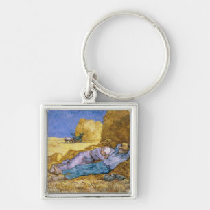 Vincent van Gogh   Noon, The Siesta, after Millet Keychain