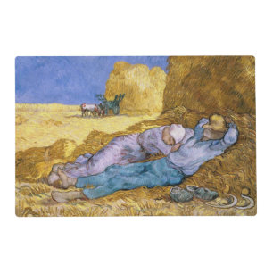Vincent van Gogh Noon, The Siesta, after Millet Placemat
