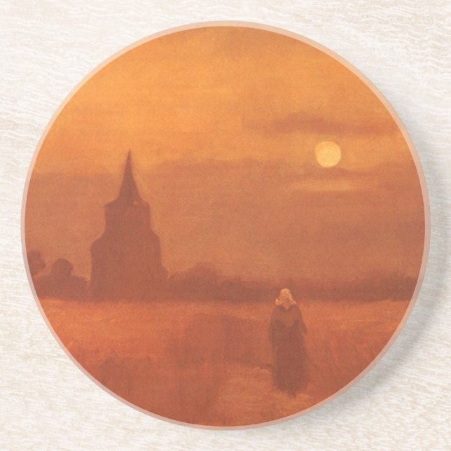 Vincent van Gogh - Old Tower in the Fields Drink Coaster (Front)