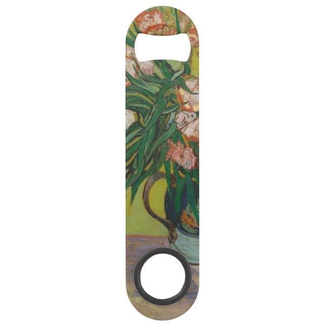 Vincent Van Gogh Oleander flower painting Bar Key (Front)