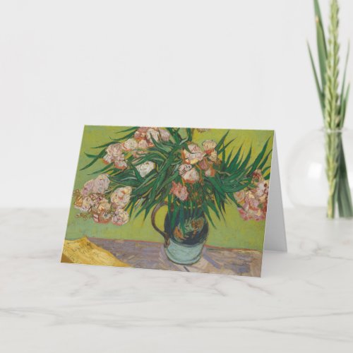 vincent van gogh oleander flower painting card