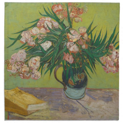 vincent van gogh oleander flower painting cloth napkin