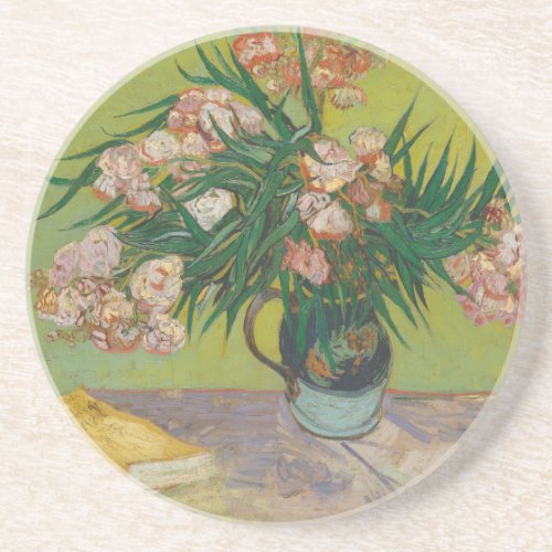 vincent van gogh oleander flower painting coaster