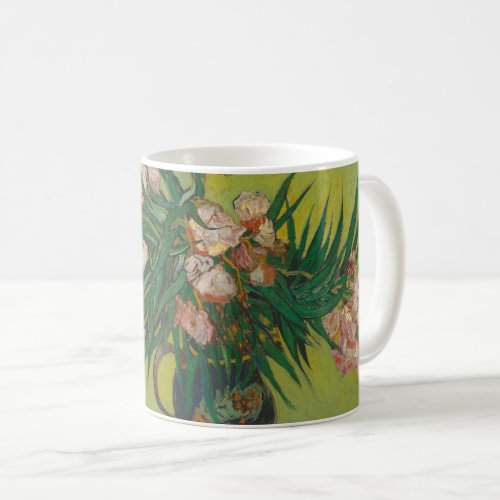 vincent van gogh oleander flower painting coffee mug