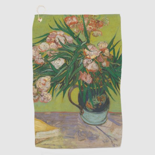 vincent van gogh oleander flower painting golf towel