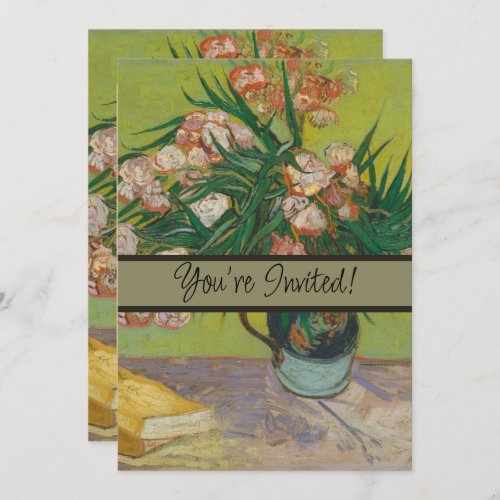 vincent van gogh oleander flower painting invitation