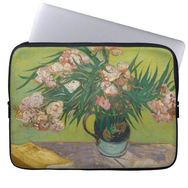Vincent Van Gogh Oleander flower painting Laptop Sleeve (Front)