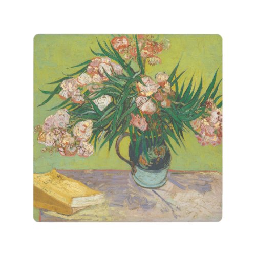 vincent van gogh oleander flower painting metal print