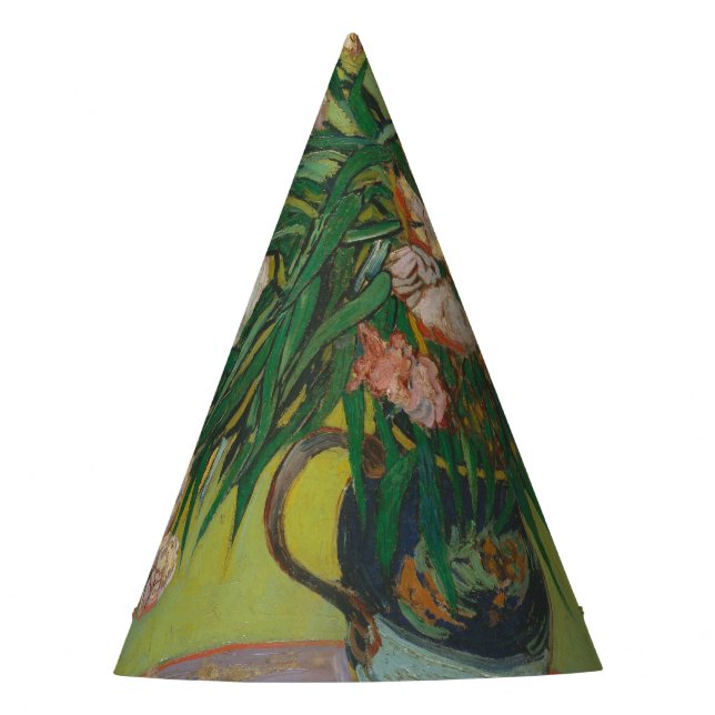 Vincent Van Gogh Oleander flower painting Party Hat (Front)