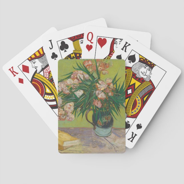 Vincent Van Gogh Oleander flower painting Poker Cards (Back)