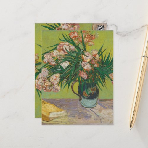 vincent van gogh oleander flower painting postcard