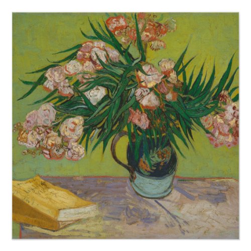vincent van gogh oleander flower painting poster