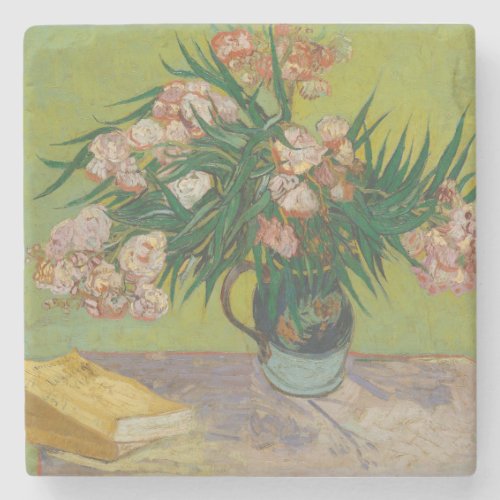 vincent van gogh oleander flower painting stone coaster