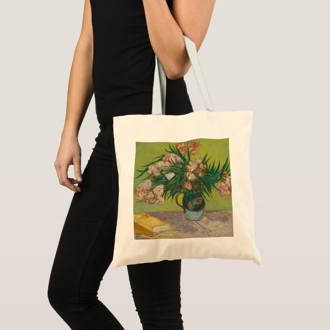 Vincent Van Gogh Oleander flower painting Tote Bag (Front (Product))