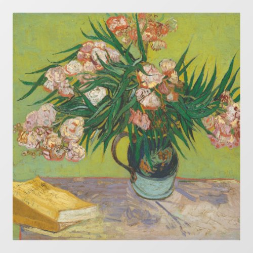 vincent van gogh oleander flower painting window cling