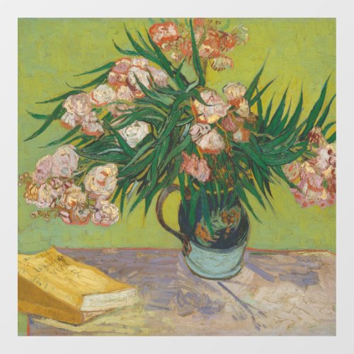 vincent van gogh oleander flower painting window cling vincent van gogh oleander flower painting window cling
