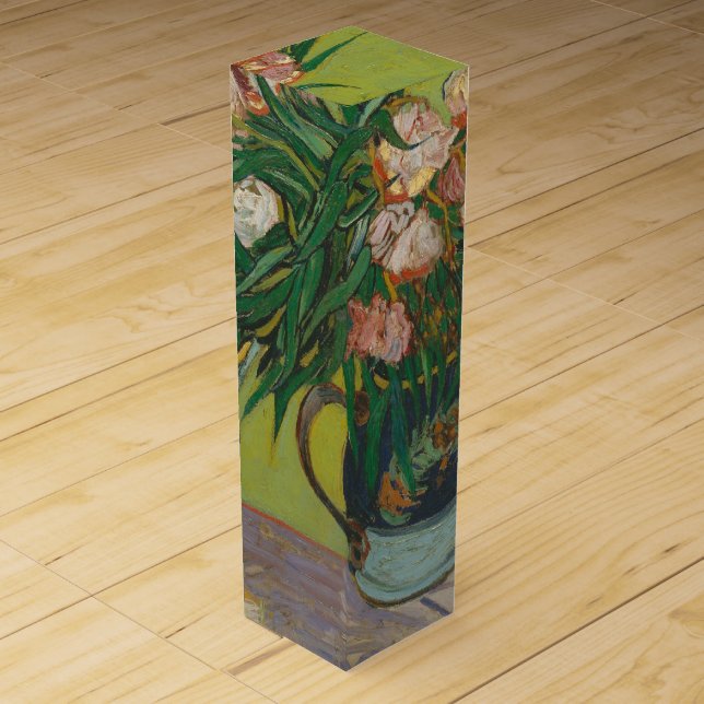 Vincent Van Gogh Oleander flower painting Wine Box (Front)