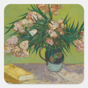 Vincent Van Gogh Oleanders Square Sticker
