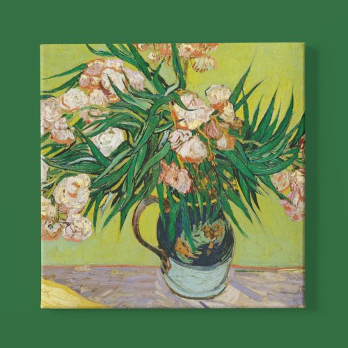 Vincent Van Gogh Oleanders Vintage Floral Painting Faux Canvas Print