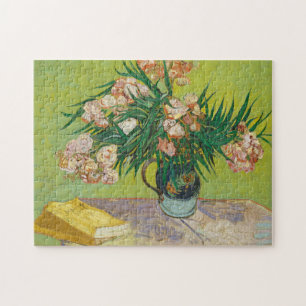 Vincent Van Gogh Oleanders Vintage Floral Painting Jigsaw Puzzle