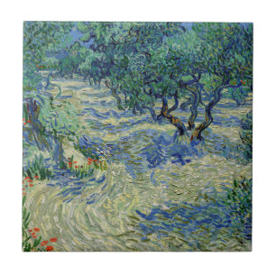 Vincent van Gogh - Olive Grove: Bright Blue Sky Ceramic Tile