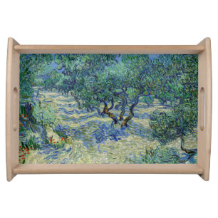 Vincent van Gogh - Olive Grove: Bright Blue Sky Serving Tray