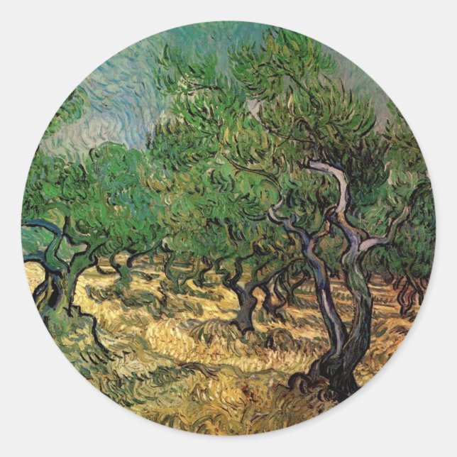 Vincent van Gogh - Olive Grove Classic Round Sticker (Front)