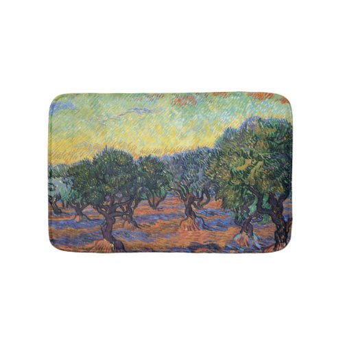 Vincent Van Gogh Olive Grove Impressionism Art Bath Mat