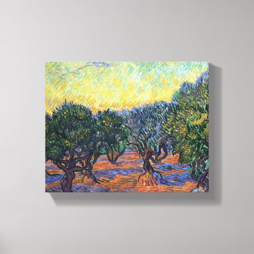 Vincent Van Gogh Olive Grove Impressionism Art Canvas Print