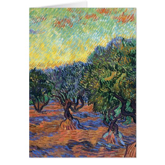 Vincent Van Gogh Olive Grove Impressionism Art Cards (Front)