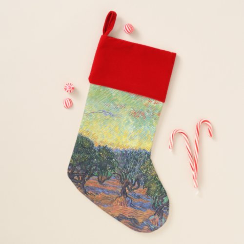 Vincent Van Gogh Olive Grove Impressionism Art Christmas Stocking