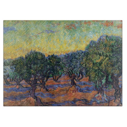 Vincent Van Gogh Olive Grove Impressionism Art Cutting Board