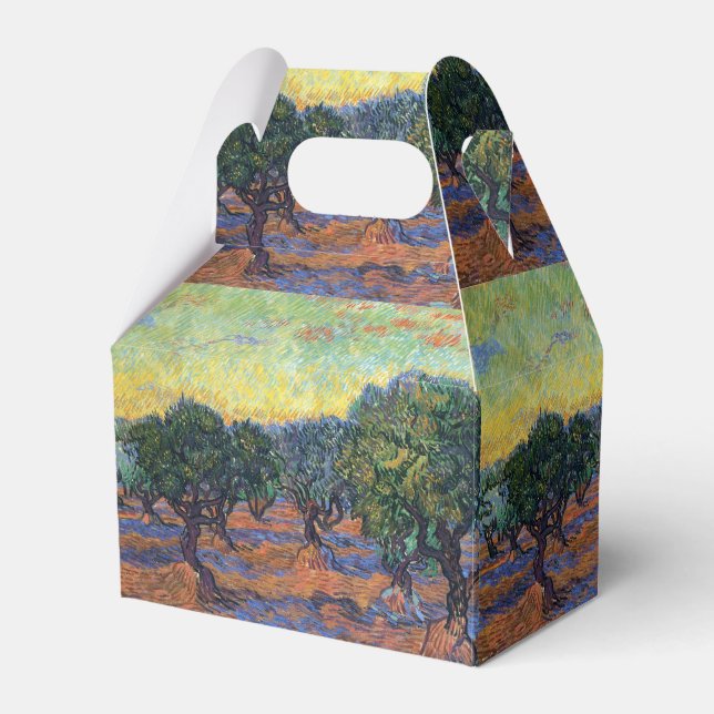Vincent Van Gogh Olive Grove Impressionism Art Favor Boxes (Front Side)