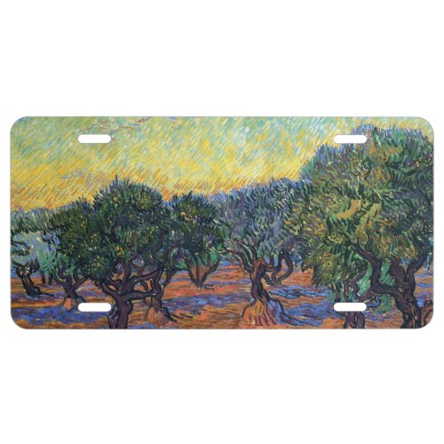 Vincent Van Gogh Olive Grove Impressionism Art License Plate