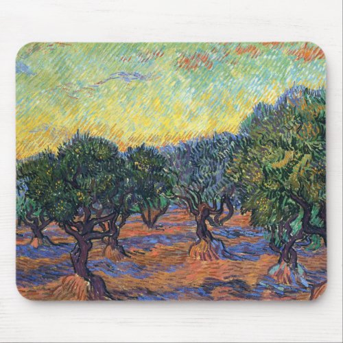 Vincent Van Gogh Olive Grove Impressionism Art Mouse Pad