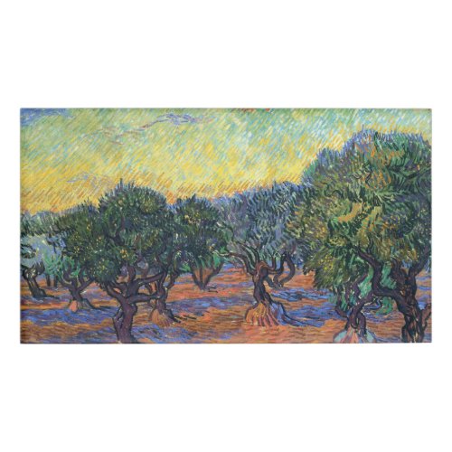 Vincent Van Gogh Olive Grove Impressionism Art Name Tag