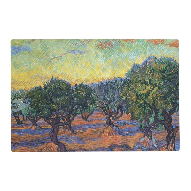 Vincent Van Gogh Olive Grove Impressionism Art Placemat (Front)