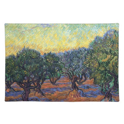 Vincent Van Gogh Olive Grove Impressionism Art Placemat