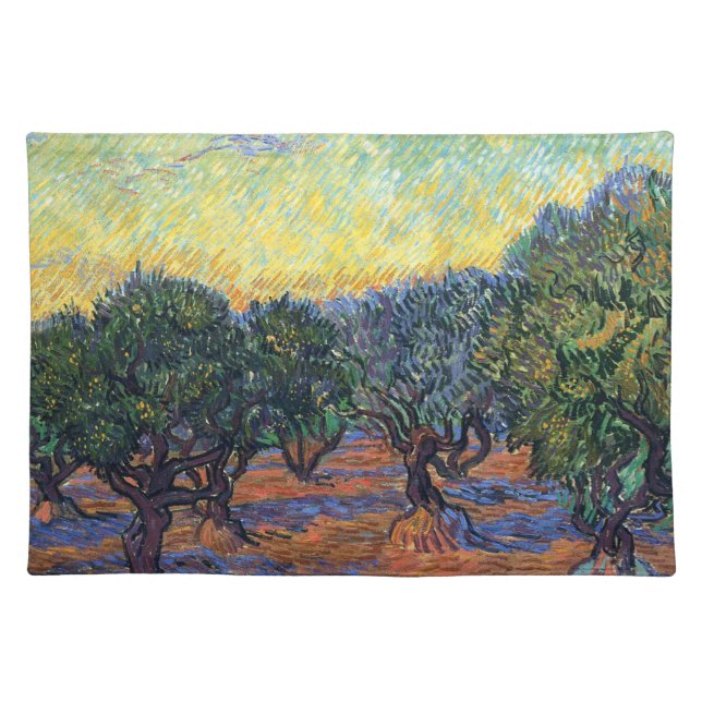 Vincent Van Gogh Olive Grove Impressionism Art Placemat (Front)