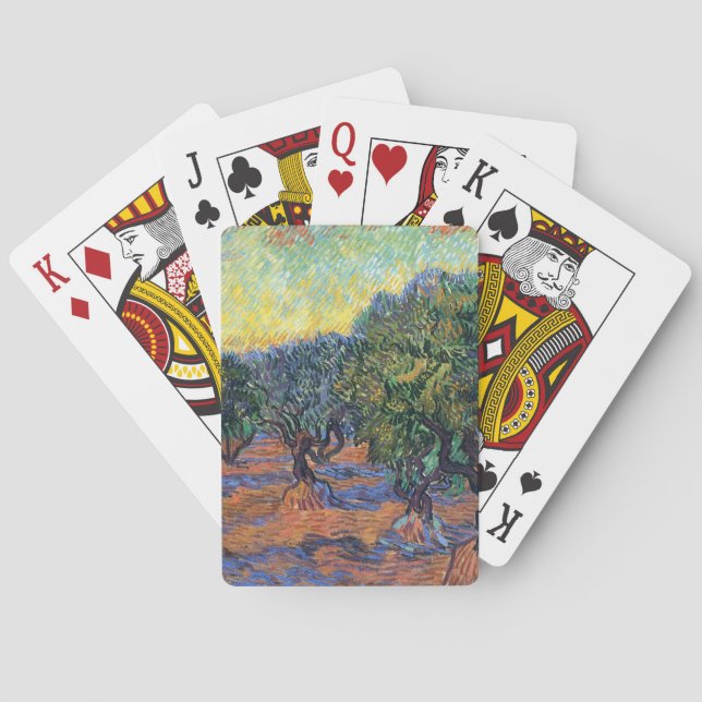 Vincent Van Gogh Olive Grove Impressionism Art Poker Cards (Back)