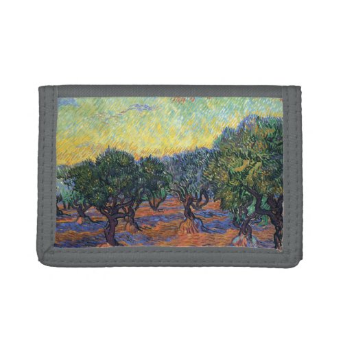 Vincent Van Gogh Olive Grove Impressionism Art Trifold Wallet