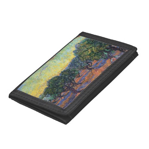 Vincent Van Gogh Olive Grove Impressionism Art Trifold Wallet