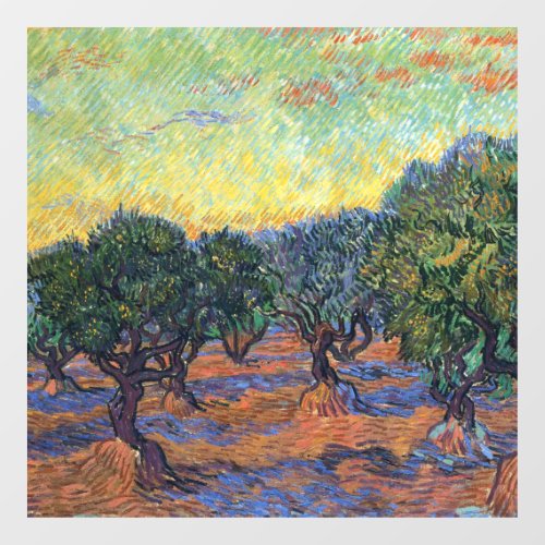 Vincent Van Gogh Olive Grove Impressionism Art Window Cling